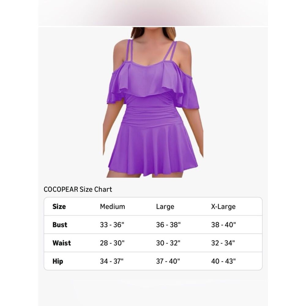 Cocopear One Piece Tummy Control Swim Dress - Picture 5 of 12